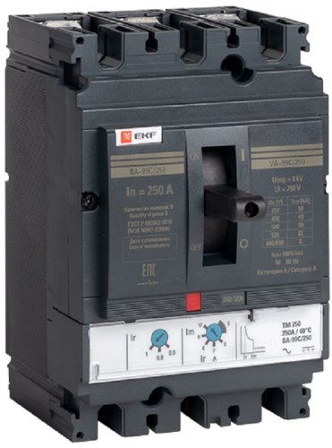 Выключатель автоматический в литом корпусе EKF PROxima Compact250 ВА-99C 3п 250А 45кА картинка